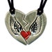 Best Friends or True Love Forever Heart in Gray Crackle