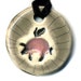 Pigasus Ceramic Necklace or Ode to James Randi in Gray Crackle