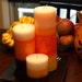 Candy Corn Round Pillar Candle 7 Inch Tall Select Colors