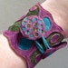 Leather and Suede Button Up Cuff