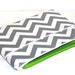 13 inch MacBook Pro Case, MacBook Air Cover, Laptop Case, Zipper, Padded, Gray Chevron Stripes
