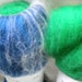 SALE--Pupsicle spinning batt, PREPPIE, 1 oz. wool, Siberian Husky fur and Firestar