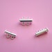 SLIDE AND MULTI STRAND STERLING TUBE CLASP WITH 2 RINGS PKG OF SET