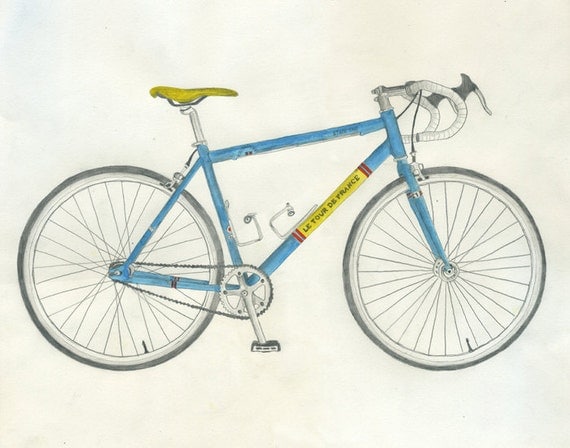 Items similar to Tour de France Bike - Archival Print on Etsy