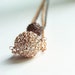 Rose Gold Crystal Round Pavé Bead Necklace