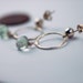 Gemstone Earrings on posts - Wire Wrapped Green Garnets - Recycled Sterling Silver - one of a kind - CLEARANCE sale