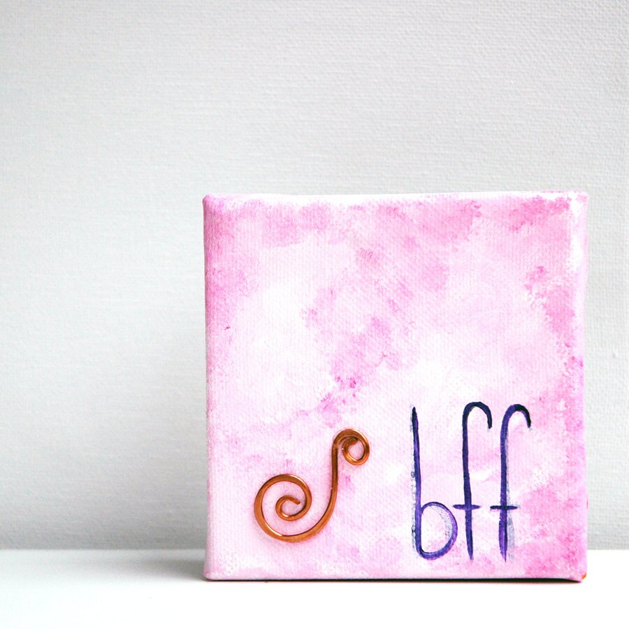 Original friendship Painting for your BFF . small by thebeadgirl