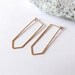 no. 430 - hammered brass quartz hoop earrings