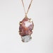 no. 496 - aquamarine and fire opal prong set necklace