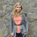 Sale - Leslie striped cardigan in hemp and organic cotton jersey