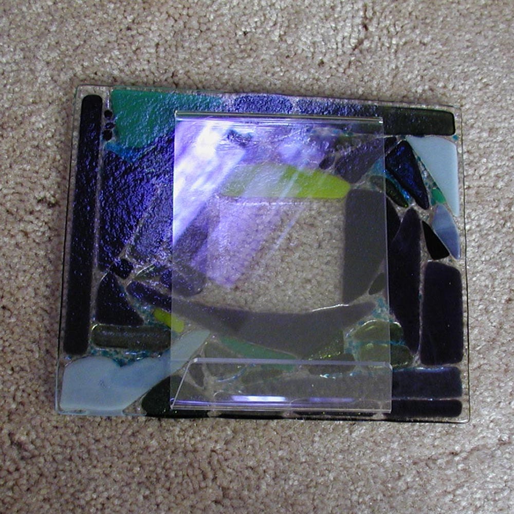 Broken glass picture frame