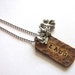 Personalized Necklace LAUGH Fairy Fae Faerie Fay Hand Stamp Fantasy Simple