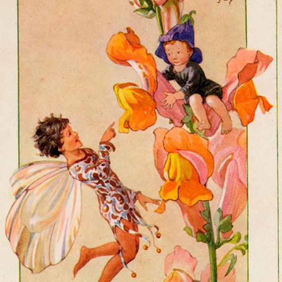 Vintage Unused Postcard The Snapdragon Fairies by Margaret