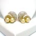 SALE--Vintage JOMAZ Rhinestone and Faux Pearl Earrings