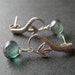 Twig and Faceted Mystic Quartz Briolette Earrings