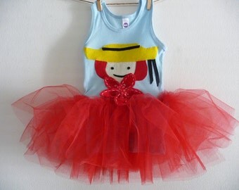 MADELINE TUTU - Madeline Birthday Tutu - Madeline Party - Infant sizes 3/6 months to 18/24 months, 2t, 4t, 6, 8 and up.