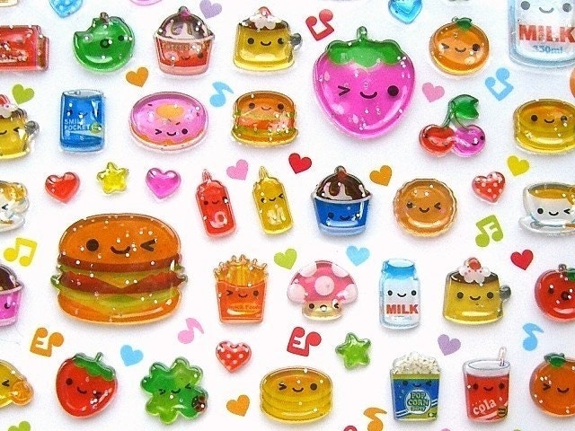 kawaii cute japanese stickers by q lia smile bit s639