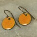 Small Earrings Mustard Dainty Copper Enamel Colorful comfortable Autumn