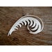 Vintage Pin - Curvy Feather Pin -