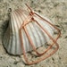 Handmade hammered trapezoid copper hoop 25x25mm, 1 pair (item ID SHCE25x25H)