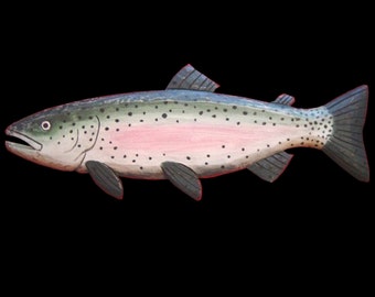 Fish, Rainbow Trout - 3 ft., Hand Carved by Gary Borgnis