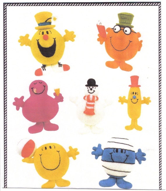 7 Gorgeous Mr Men Toy Knitting Patterns