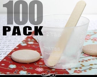 100 Pack Plastic Mixing Cups for Resin. 1oz Mixing Cups. 30 ML Mixing Cups. #5 plastic