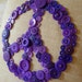 Peace Pillow in Purple Buttons -- by Letter Perfect Designs on Etsy