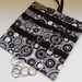 Jewelry Bag Roll Black and White