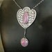 Phosphosiderite Art Nouveau Pendant, in sterling silver.
