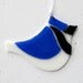 055 - Blue Jay, ornament, bird, white, blue, Christmas, suncatcher, decoration, cgg, EtsyLush, Florence Niven, fused glass