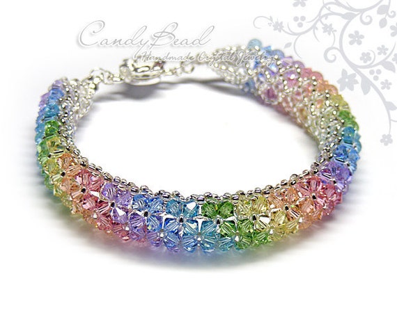 Download Rainbow bracelet crystal bracelet Swarovski bracelet Glass