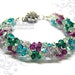 SALE - Swarovski bracelet, Luxurious Floral Swarovski Crystal Bracelet by CandyBead