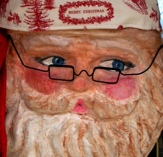 His Eyes How they Twinkled Santa is All Ready to Decorate