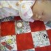 Nursery Rhyme Tiny Tag - A - Long Cotton-Flannel Stroller / Bassinet Baby Quilt