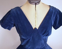... Cocktail Dress XS small Sapphire BLUE size 0 2 4 Evening Full Skirt