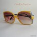 ZEISS Sun Glasses Oversized Shades Eyeglasses Oval Germany YELLOW Frames