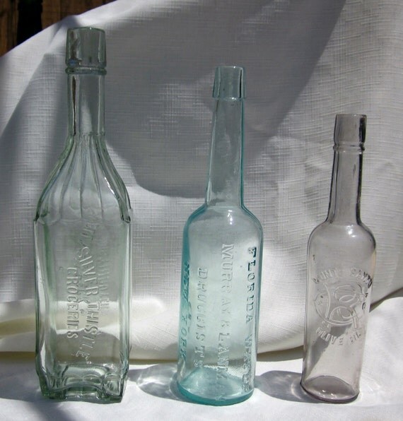 LOT of 3 Antique San Francisco CA Bottles Set213 by BottlesByTasha