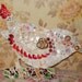 Songbird Shabby Chic Cottage Etsy Art Mosaic BIRD on Branch sparrow