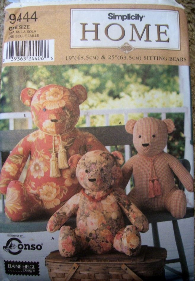 simplicity bear sewing pattern