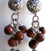 Sterling Silver Dangle Earrings Tigers Eye Wire Wrapped Boho Jewelry