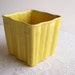 Shawnee Pottery Retro Yellow Square Bamboo Planter Vintage Ceramic Jardiniere Pot