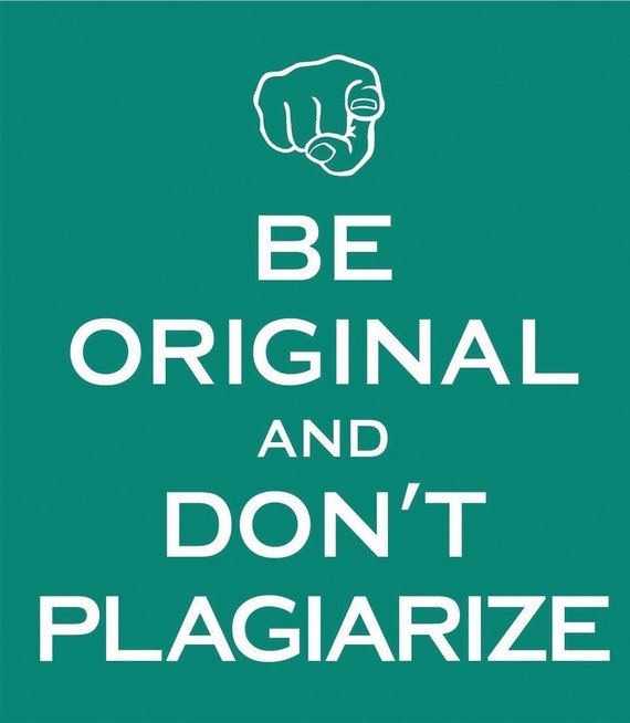Be Original and Don't Plagiarize Postcards x 4