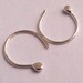 Simply Irresistible Tiny Sterling Silver Bud Open Hoop Earrings