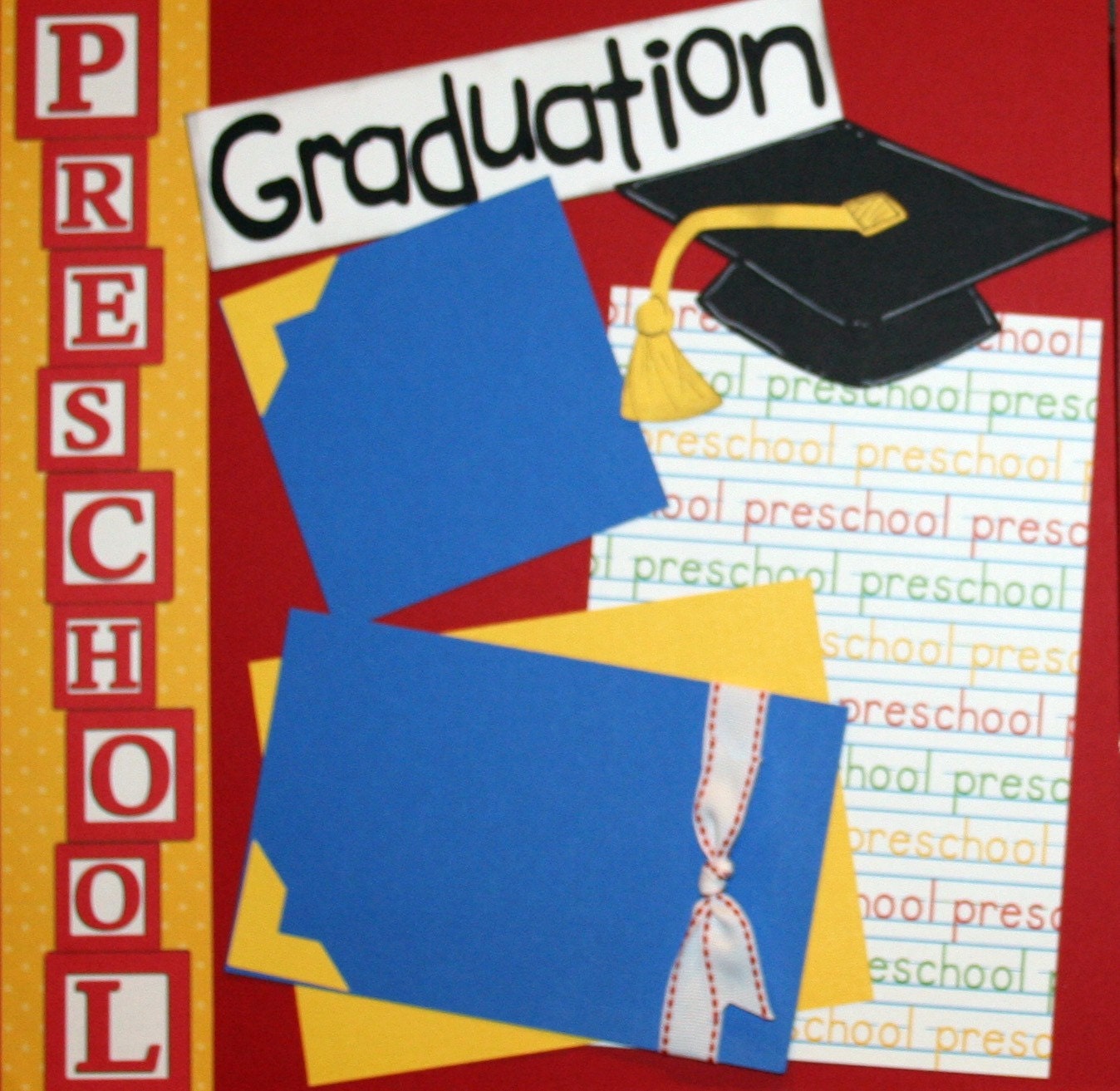 Preschool Graduation Premade Scrapbook Page KIT