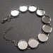 Silver Plated Bezel Bracelet Blank for Glass, Glaze, Resin, Epoxy, Photo Jewelry, Cabochons, Beads