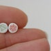 Star flower and emerald - Porcelain Earrings