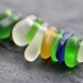 Drilled Sea Glass, 11 pcs