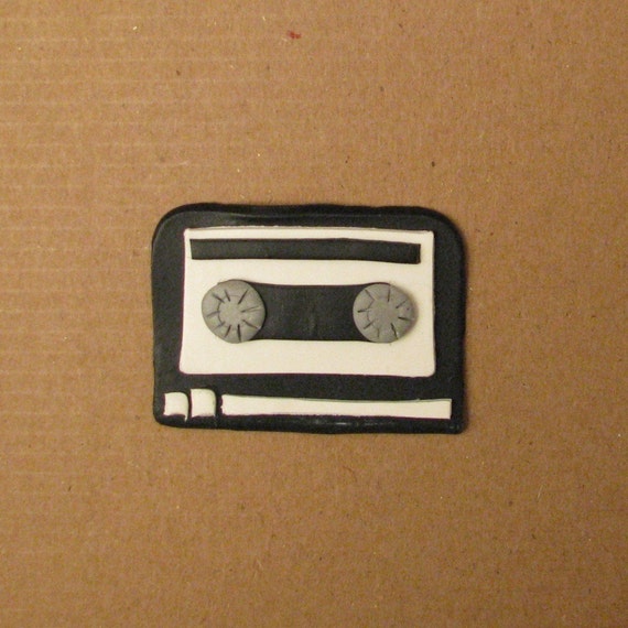 Clay Cassette Tape Black and White