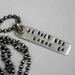 Born This Way Necklace Sterling Silver Tag with Grommet Ball Chain - Je Suis Nee Comme Ca